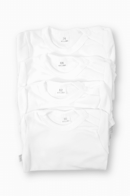Zestaw body dziecięcych – gładkie białe 56-74 - PREMIUM SOFT